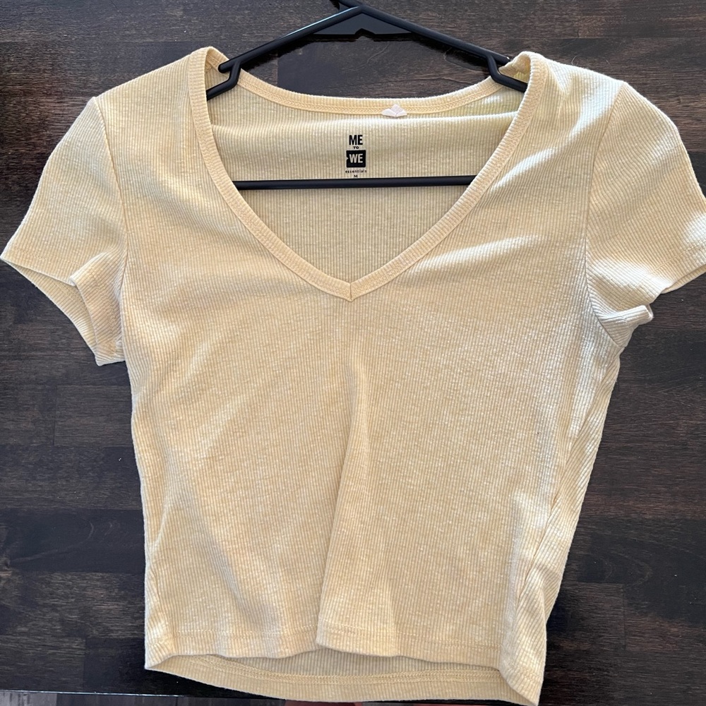 Me to we yellow crop top